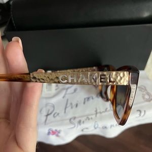 Chanel Tortoise Gold Sunglasses